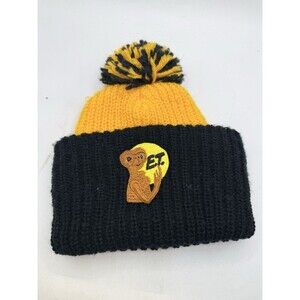 Vintage Style 1982 Universal Studios ET Movie Patch Pom Knitted Beanie Hat